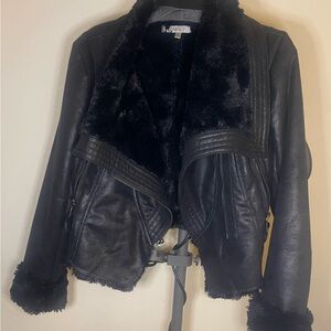 Jennifer Lopez JLO Black Jacket Faux Moto